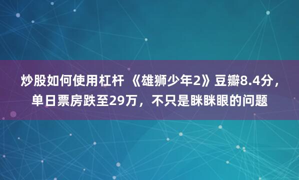 炒股如何使用杠杆 《雄狮少年2》豆瓣8.4分，单日票房跌至29万，不只是眯眯眼的问题